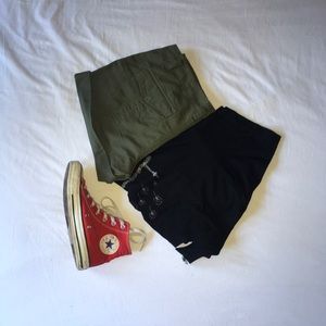 Army green shorts